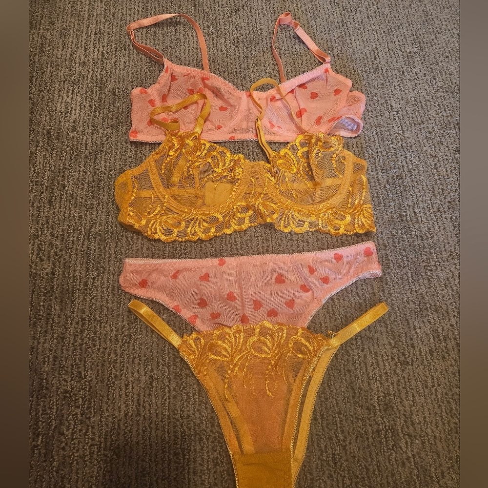 2 Pack Lingerie Lace Bra Set